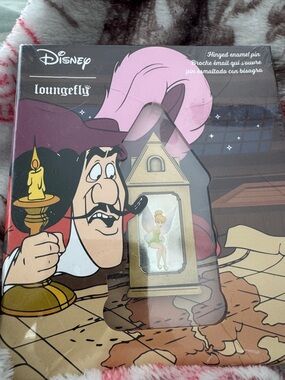 Loungefly Tinker Bell Hinged Enamel Pin - Pink, Green, Gold